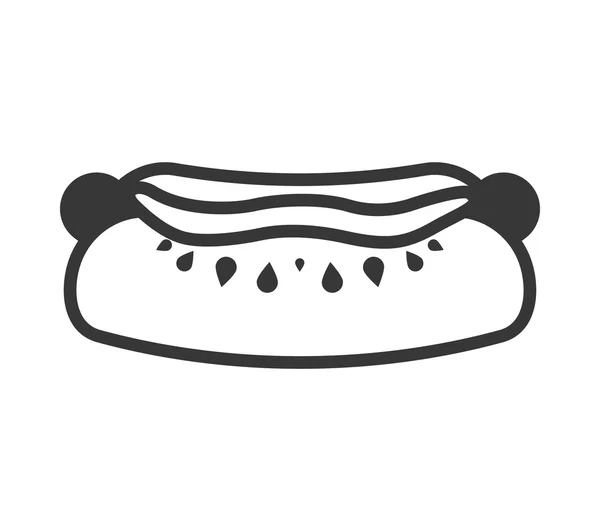 Hot dog ikona. Rychlé občerstvení designu. vektorové grafiky — Stockový vektor