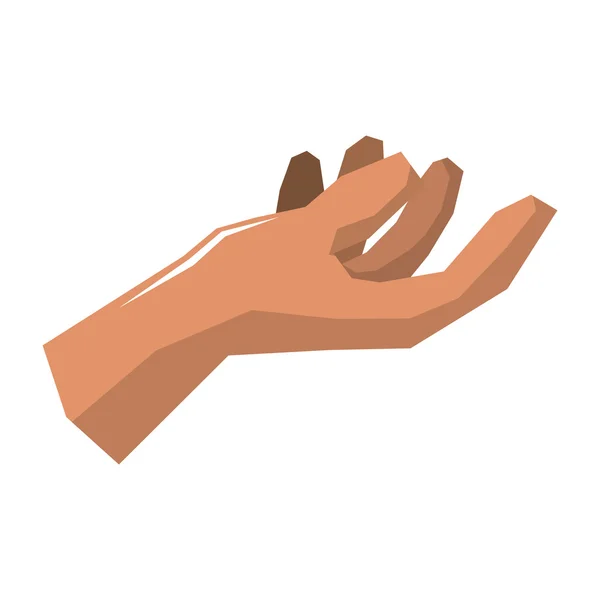 Icono de mano humana. Diseño de gestos. Gráfico vectorial — Vector de stock