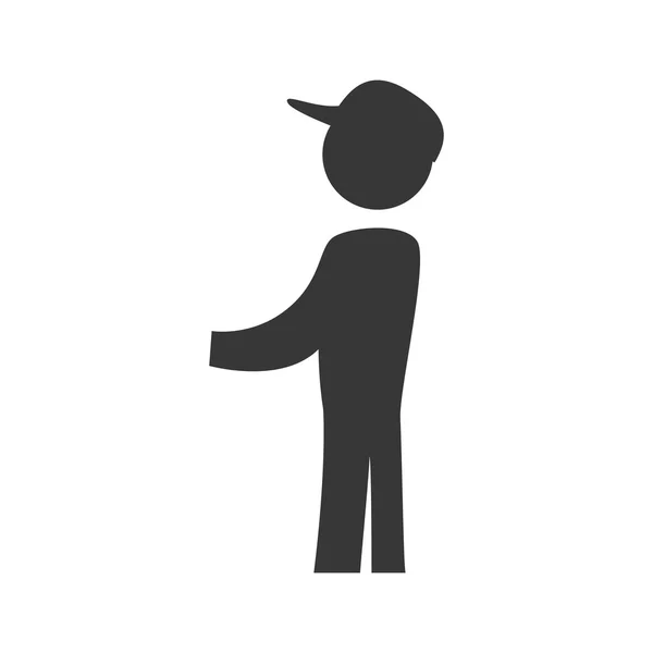 Pictogramme et icône du chapeau. Conception de personne. Graphique vectoriel — Image vectorielle