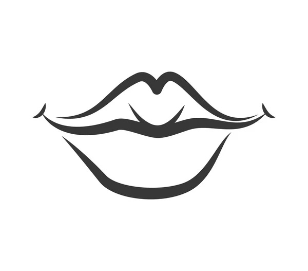 Het pictogram van de lippen. Onderdeel van boby ontwerp. Vectorafbeelding — Stockvector