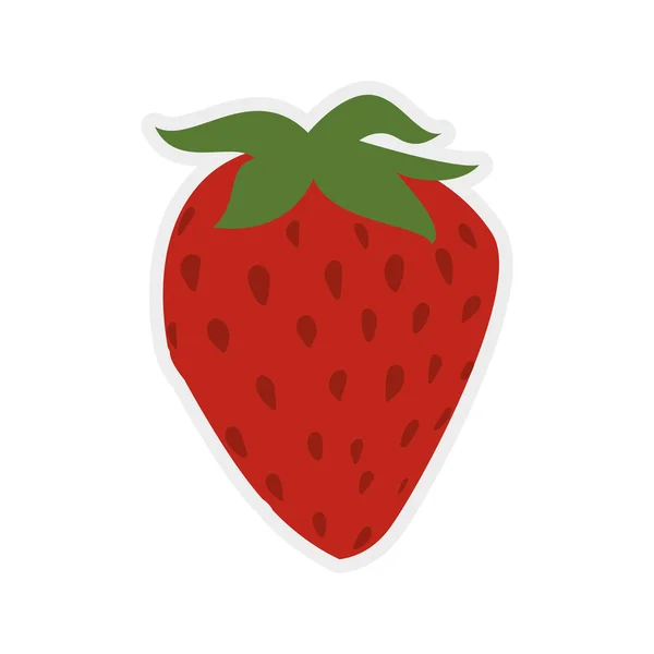 Icono de fresa. Diseño de frutas. Gráfico vectorial — Vector de stock