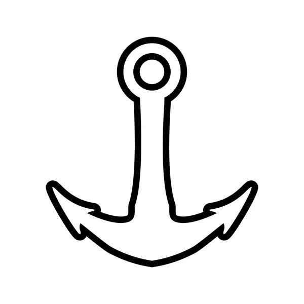 Icona di ancoraggio. Stile di vita mare design. Grafico vettoriale — Vettoriale Stock
