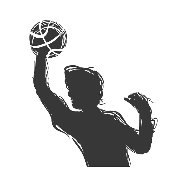 Значок игрока. Баскетбольный дизайн. Векторная графика — стоковый вектор