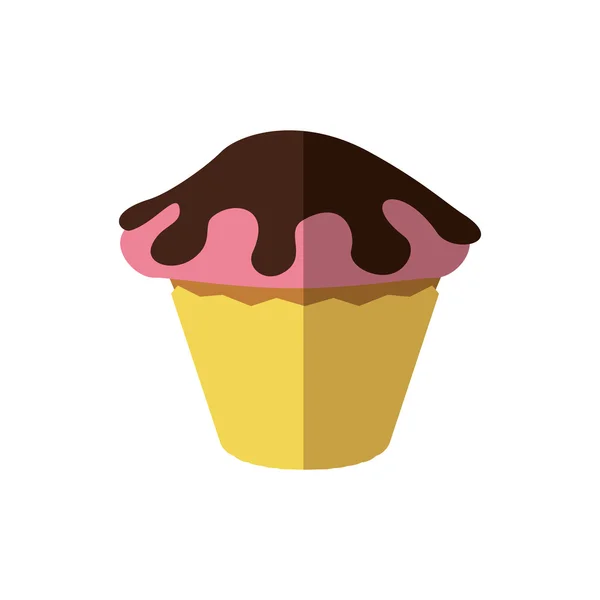 Muffin Cupcake Ikone. Bäckereidesign. Vektorgrafik — Stockvektor