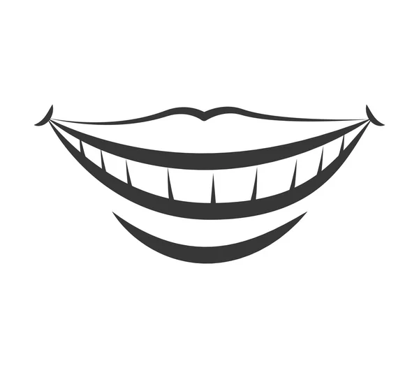 口と笑顔のアイコン。Boby のデザインの一部です。ベクター グラフィック — ストックベクタ