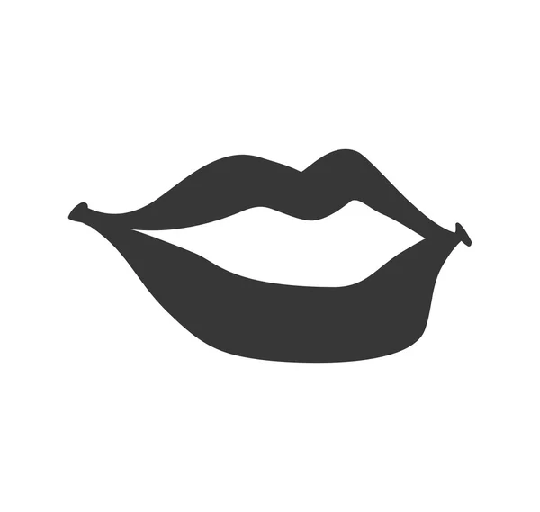 Icône de silhouette des lèvres. Une partie de la conception de Boby. Graphique vectoriel — Image vectorielle