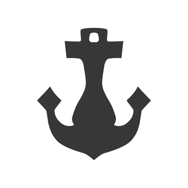 Icono del ancla. Diseño de estilo de vida marino. Gráfico vectorial — Vector de stock