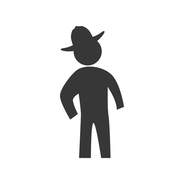 Pictogram and hat icon. Person design. Vector graphic — Stock Vector