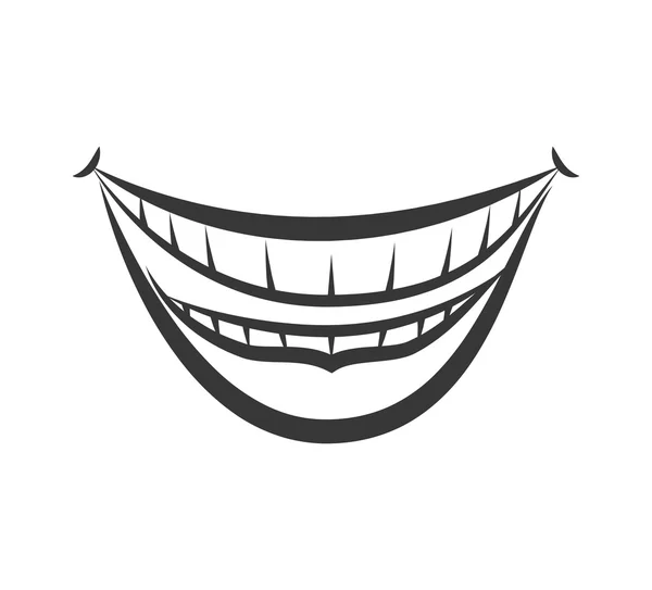 Ícone de boca e sorriso. Parte do design do Boby. Gráfico vetorial —  Vetores de Stock