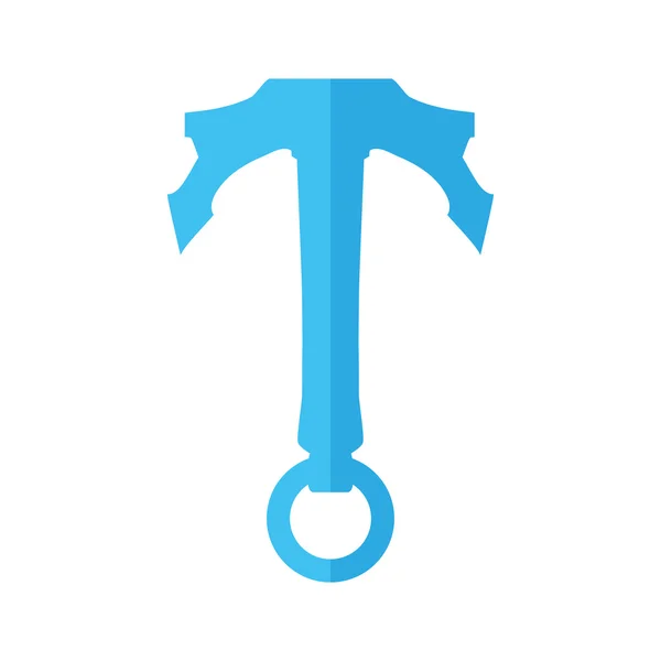 Blue Anchor icon. Sea lifestyle design. Vector graphic — Stock Vector