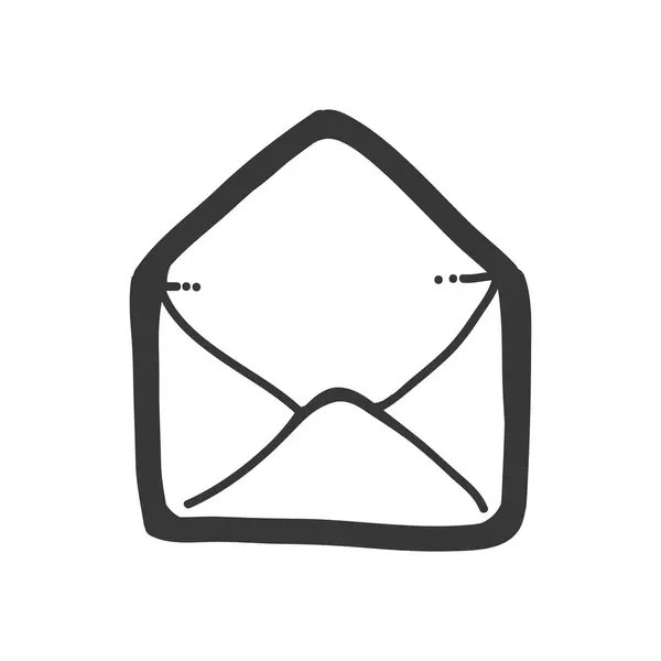 Icono de sobre. Diseño de correo electrónico. Gráfico vectorial — Vector de stock