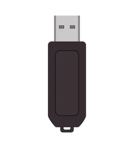Icono USB. Gadget y diseño tecnológico. Gráfico vectorial — Vector de stock