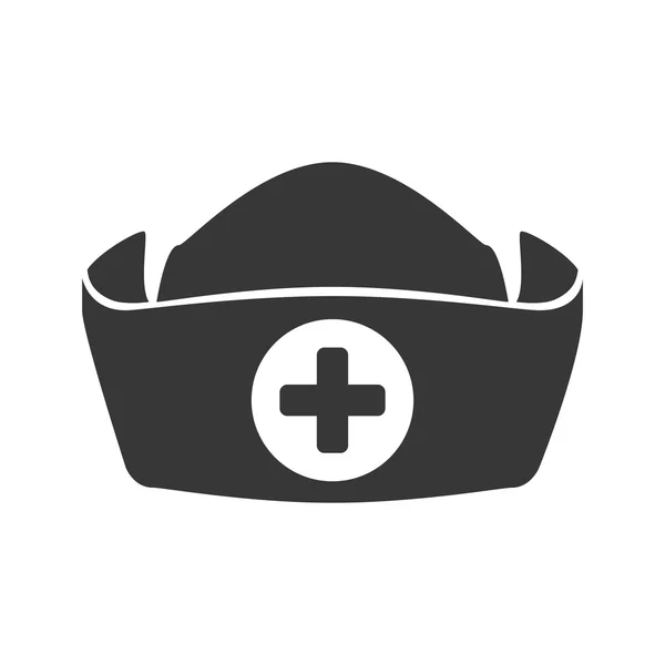 Icono del sombrero de enfermera. Diseño de atención médica. Gráfico vectorial — Vector de stock