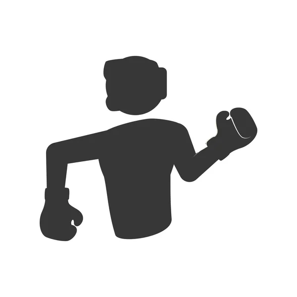 Boxer icon. Boxing design. Vector graphic — Stock Vector