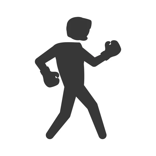 Boxer icon. Boxing design. Vector graphic — Stock Vector