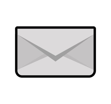 Zarf simgesi. E-posta tasarım. Vektör grafiği