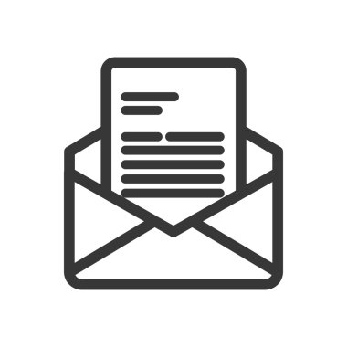 Zarf simgesi. E-posta tasarım. Vektör grafiği