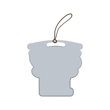 Beyaz bir ses etiketi simgesi. Etiket tasarımı. Vektör grafiği