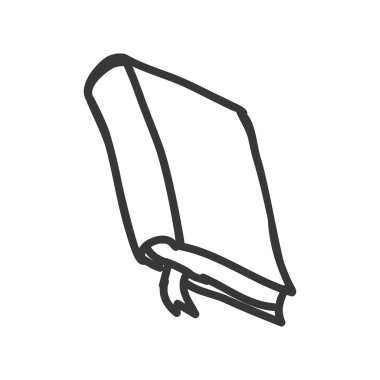 Kitap simgesi. Tasarım kroki. Vektör grafiği