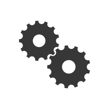 Gears'ın simgesi. Makine bölümü tasarım. Vektör grafiği