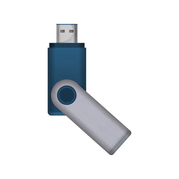 USB simge. Becerikli alet ve teknoloji tasarım. Vektör grafiği — Stok Vektör