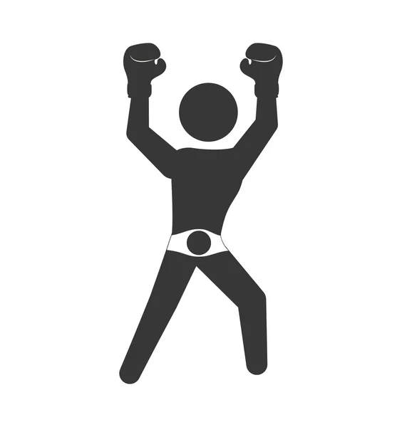 Boxer icon. Boxing design. Vector graphic — Stock Vector