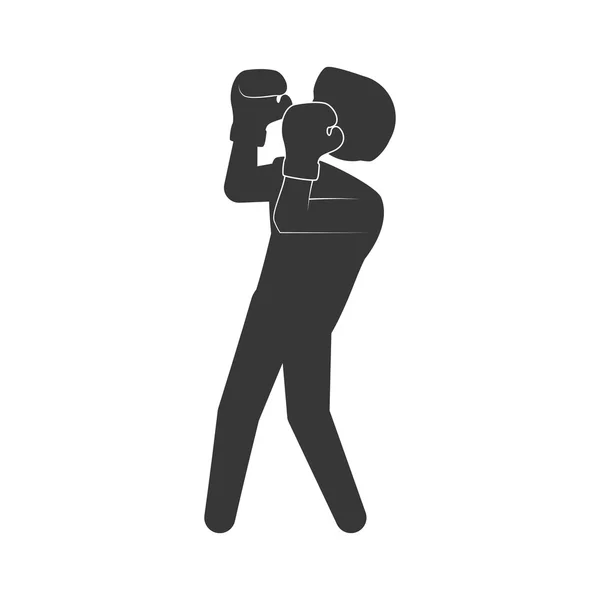 Boxer pictogram. Boksen ontwerp. Vectorafbeelding — Stockvector