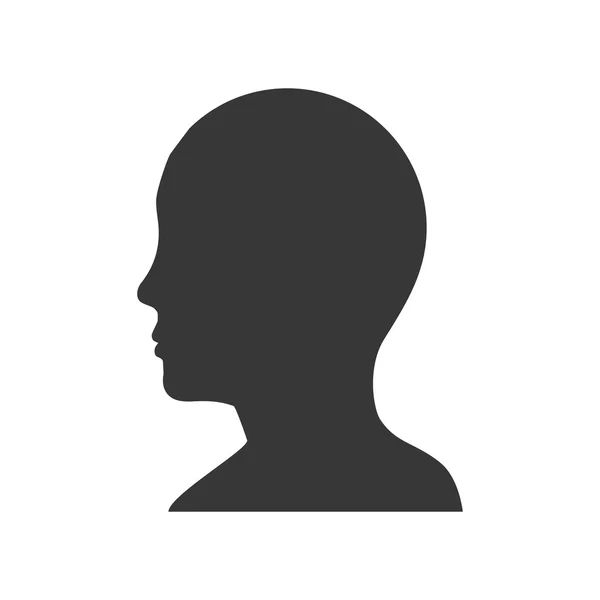 Icono del hombre. Diseño de cabeza humana. Gráfico vectorial — Vector de stock