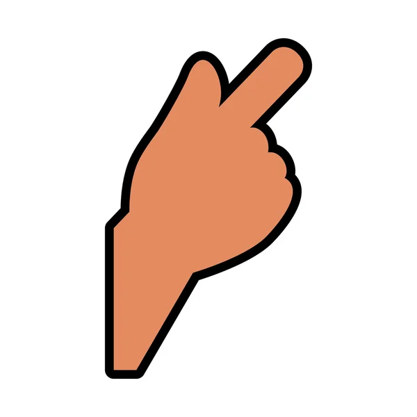 Gest med finger ikon. Hand design. Vektorgrafik — Stock vektor