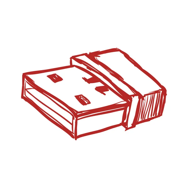 Icono de memoria USB. Diseño tecnológico. Gráfico vectorial — Vector de stock