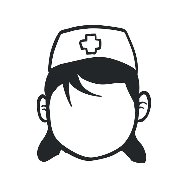 Icona infermiera donna. Progettazione di cure mediche. Grafico vettoriale — Vettoriale Stock