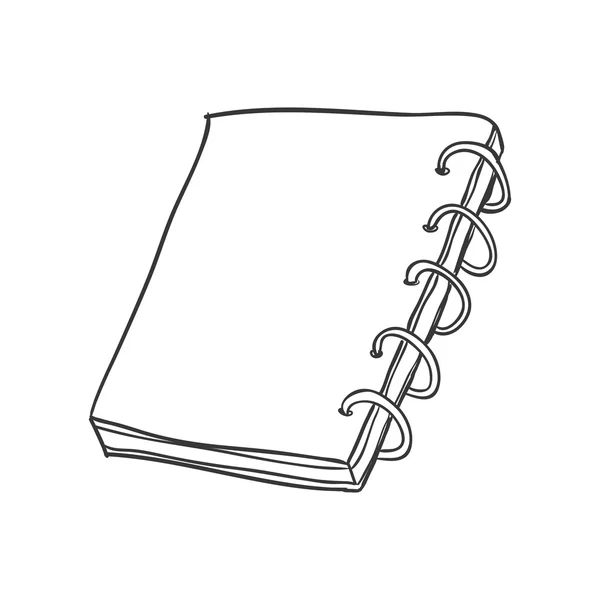Icono del libro. Diseño de bocetos. Gráfico vectorial — Vector de stock