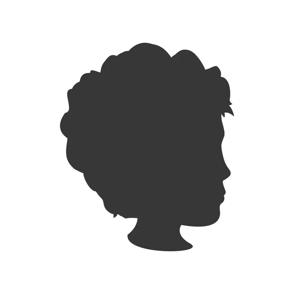 Woman head icon. Female design. Vector graphic — Stock Vector