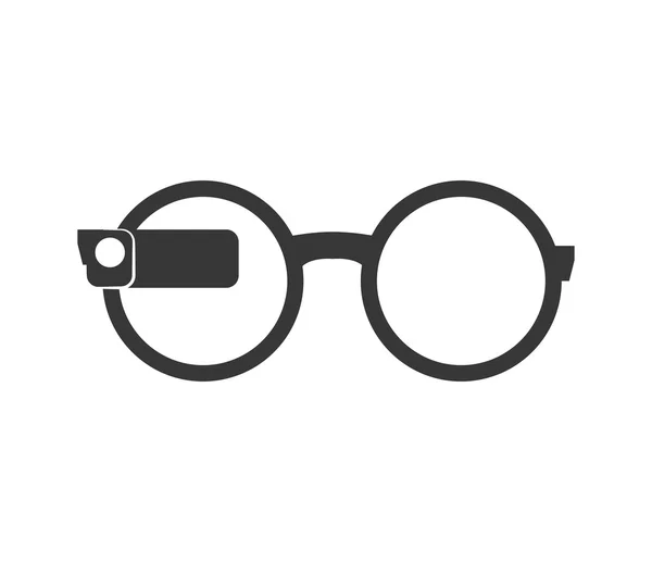 Icono de gafas. Diseño de tecnología portátil. Gráfico vectorial — Archivo Imágenes Vectoriales