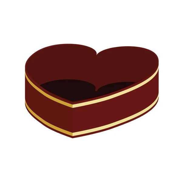 Icono de caja de corazón. Diseño de amor. Gráfico vectorial — Archivo Imágenes Vectoriales