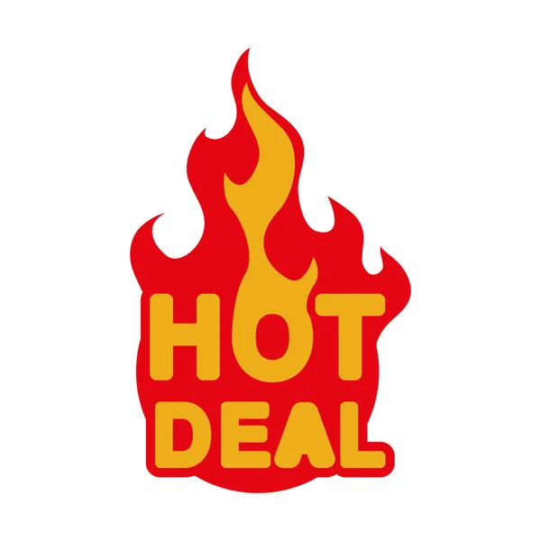 Hot deal icon. Label esign. Vector graphic — Stock Vector