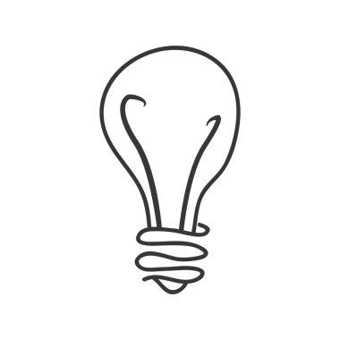Ampul simgesi. Enerji tasarım. vektör grafiği