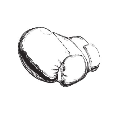 Eldiven simgesi. Boks tasarım. Vektör grafiği