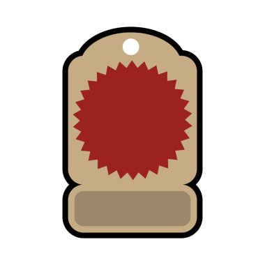 Bir ses etiketi simgesi. Etiket tasarımı. Vektör grafiği