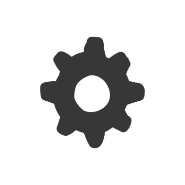 Dişli simgesini. Makine bölümü tasarım. vektör grafiği