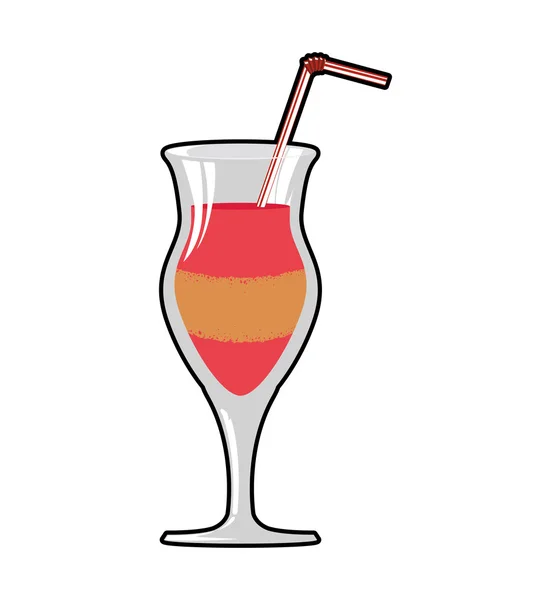 Ícone de vidro de cocktail. Design de bebida. Gráfico vetorial — Vetor de Stock