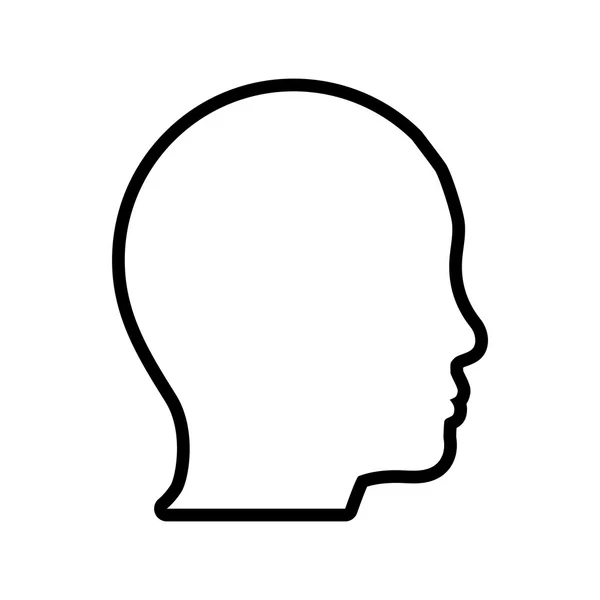 Man icon. Human head design. Vector graphic — Stock Vector