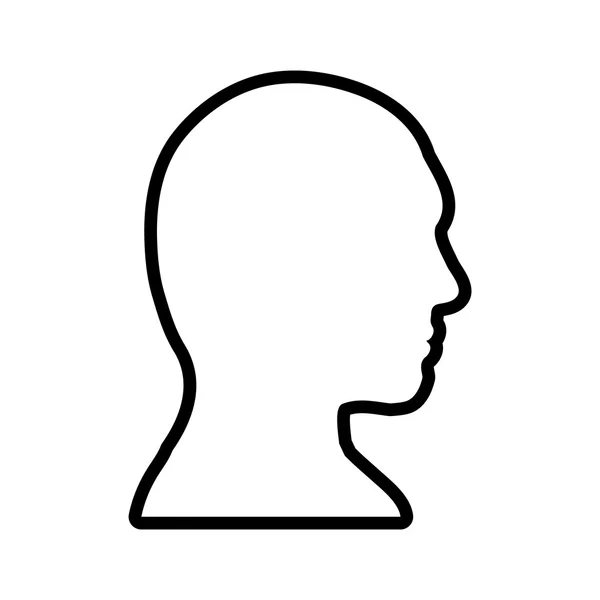 Man icon. Human head design. Vector graphic — Stock Vector