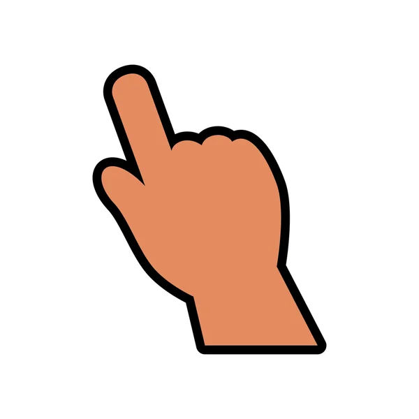 Geste mit Fingersymbol. Handarbeit. Vektorgrafik — Stockvektor