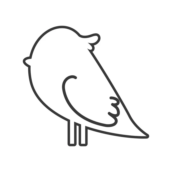 Icône de dessin animé oiseau. Design animal mignon. Graphique vectoriel — Image vectorielle