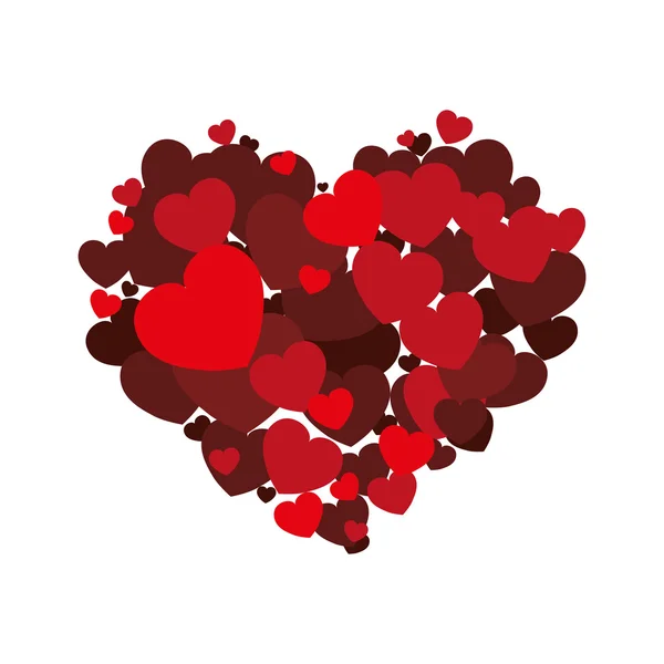 Icono de forma de corazón. Diseño de amor. Gráfico vectorial — Vector de stock