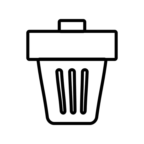 Icono de basura. Diseño de reciclaje y ecología. Gráfico vectorial — Archivo Imágenes Vectoriales