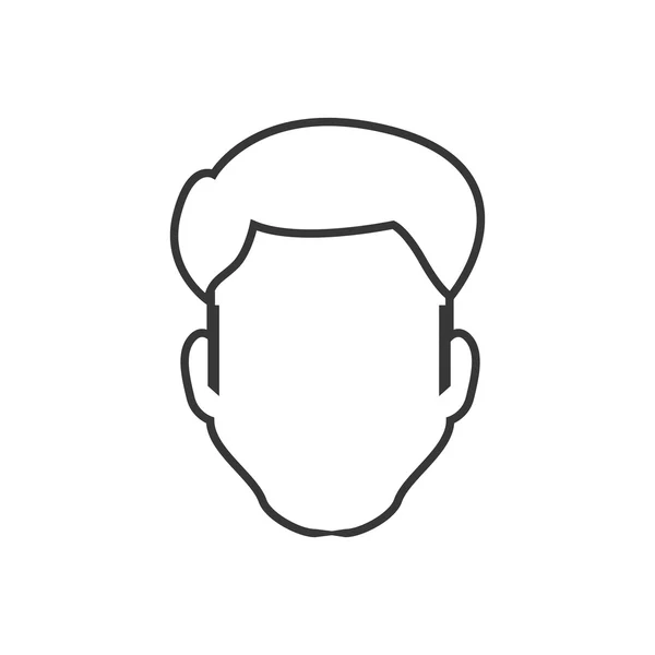 Ícone de cabeça de homem. Projeto avatar masculino. Gráfico vetorial — Vetor de Stock
