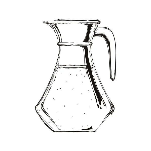 Glazen pot pictogram. Drink ontwerp. Vectorafbeelding — Stockvector