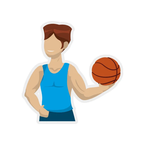 Піктограма гравця. Дизайн баскетболу. Векторна графіка — стоковий вектор